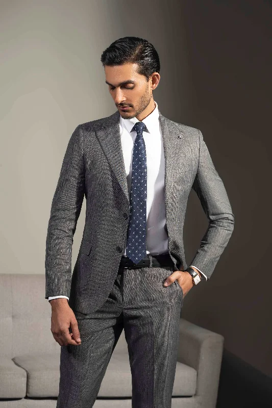 PREMIUM 2 PIECE SUIT GREY STRIPER