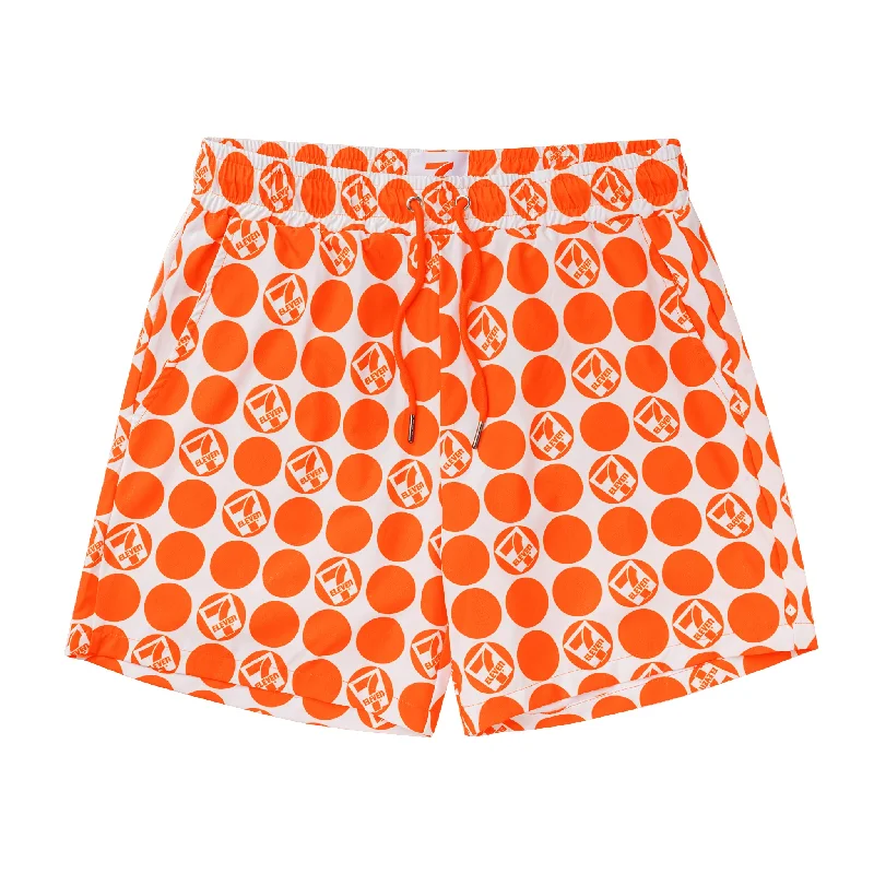 Men's Pants with Antimicrobial TreatmentRetro 7-Eleven® Dot Walk Shorts - Orange