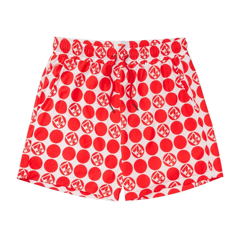 Men's Unique and Designer Bottom Wear for a Statement LookRetro 7-Eleven® Dot Walk Shorts - Red