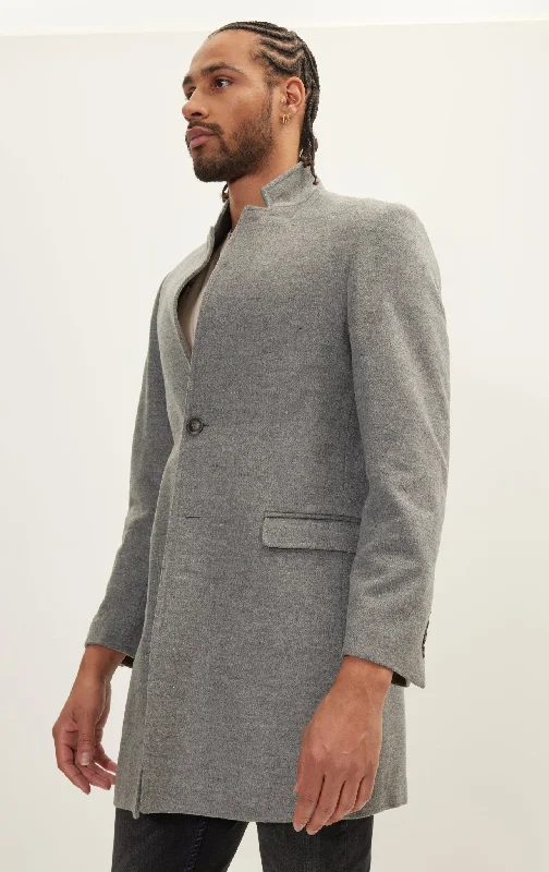 Men's Coats for LayeringWool Blend Peacoat - Grey