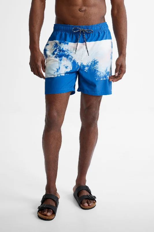 Short maillot de bain imprimé - Homme