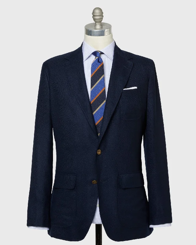 Men's Coats Made in ItalyGhost Blazer in Navy Cashmere Hopsack