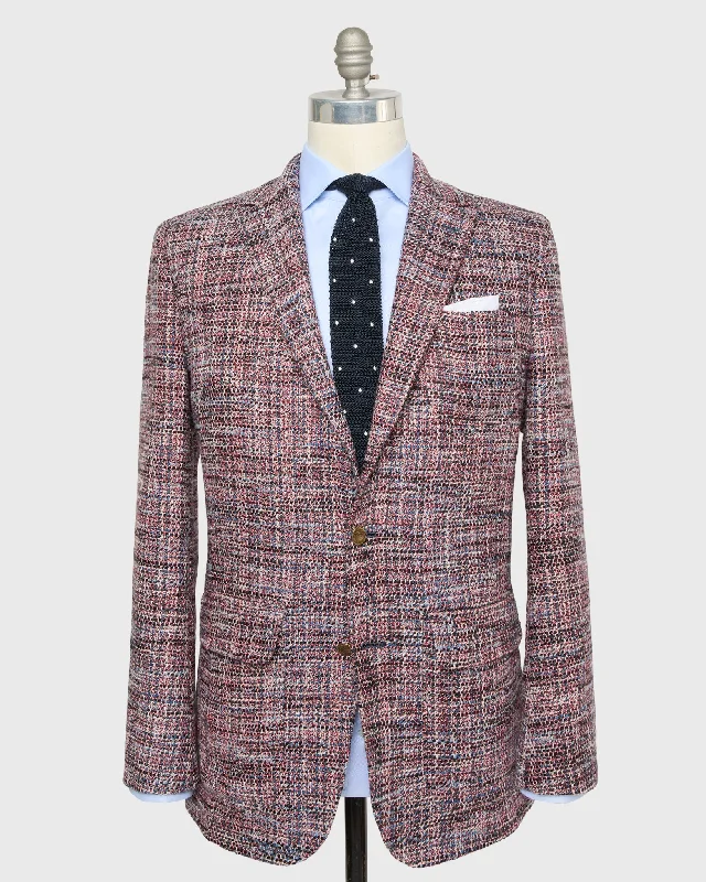 Men's Coats with Embroidered DetailsGhost Blazer in Red/White/Blue Tweed