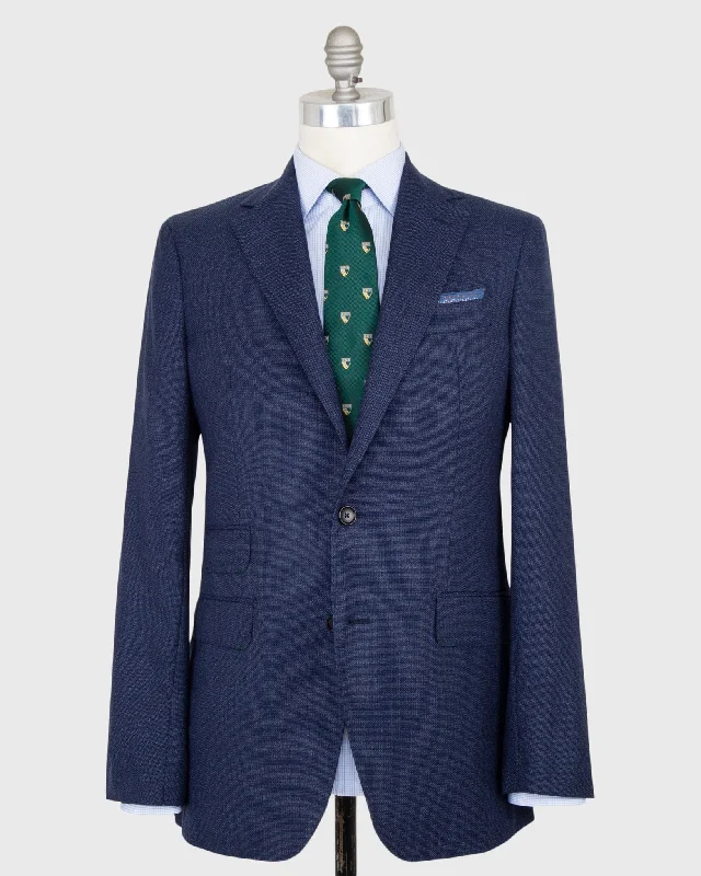 Luxurious Men's Cashmere CoatsKincaid No. 2 Jacket in Blue Wool Hopsack