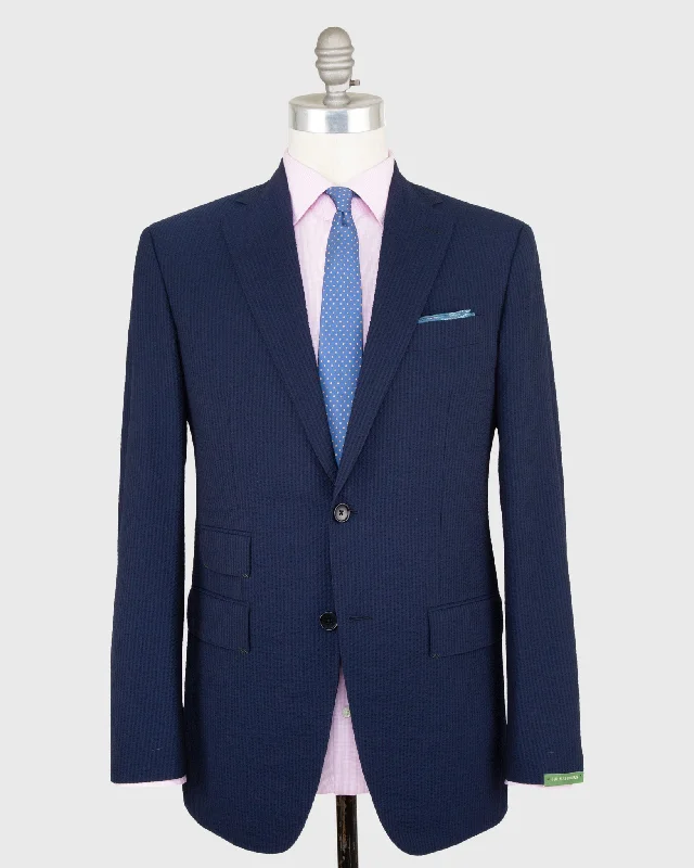 Men's Coats with Water-Repellent FabricKincaid No. 3 Suit in Navy Seersucker