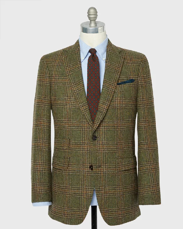 Men's Coats for SpringVirgil No. 2 Jacket in Olive/Brown Plaid Tweed