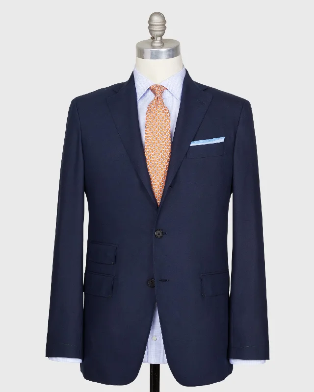 Men's Coats for Big and TallVirgil No. 3 Suit in Midnight Dupioni Silk Plainweave