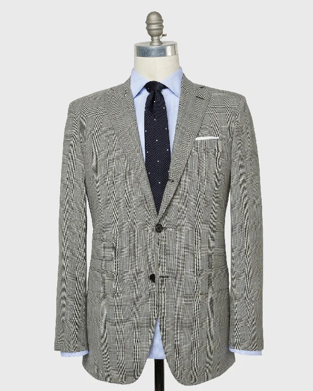 Men's Coats with Slim FitsVirgil No. 3 Suit in Navy/Bone/Sky Prince of Wales Plainweave