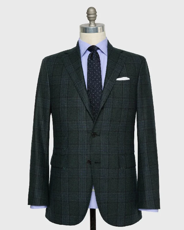 Men's Coats with Velcro ClosuresVirgil No. 4 Suit in Spruce/Navy Plaid Flannel