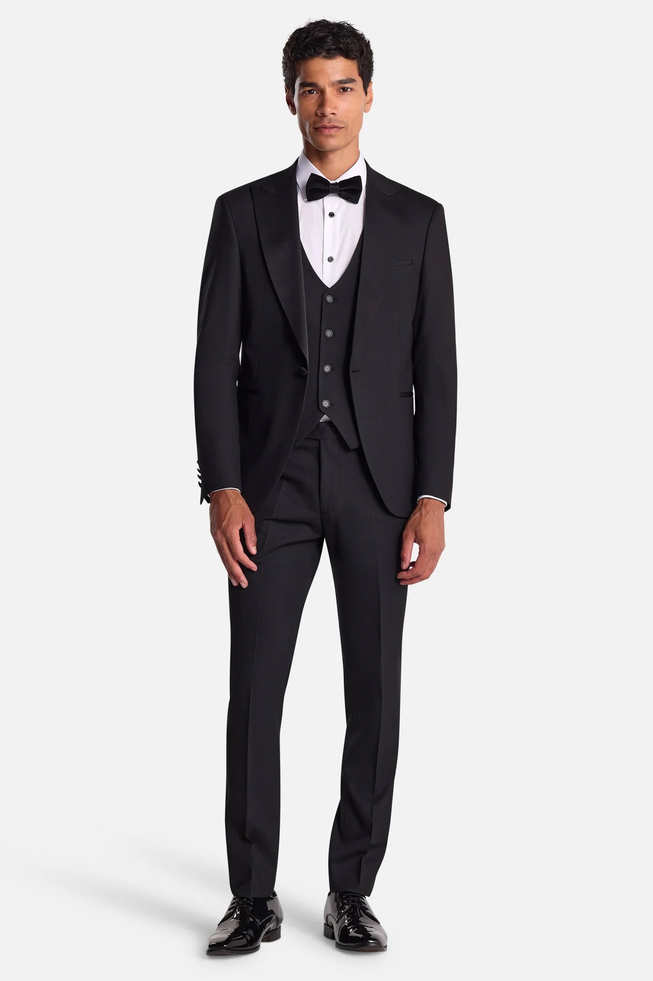 TRAVIS SLIM FIT 3PC TUX - BLACK PEAK(IN STORE ONLY)