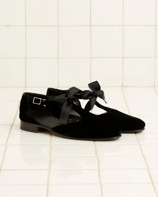 Velvet Theater Shoes - Black