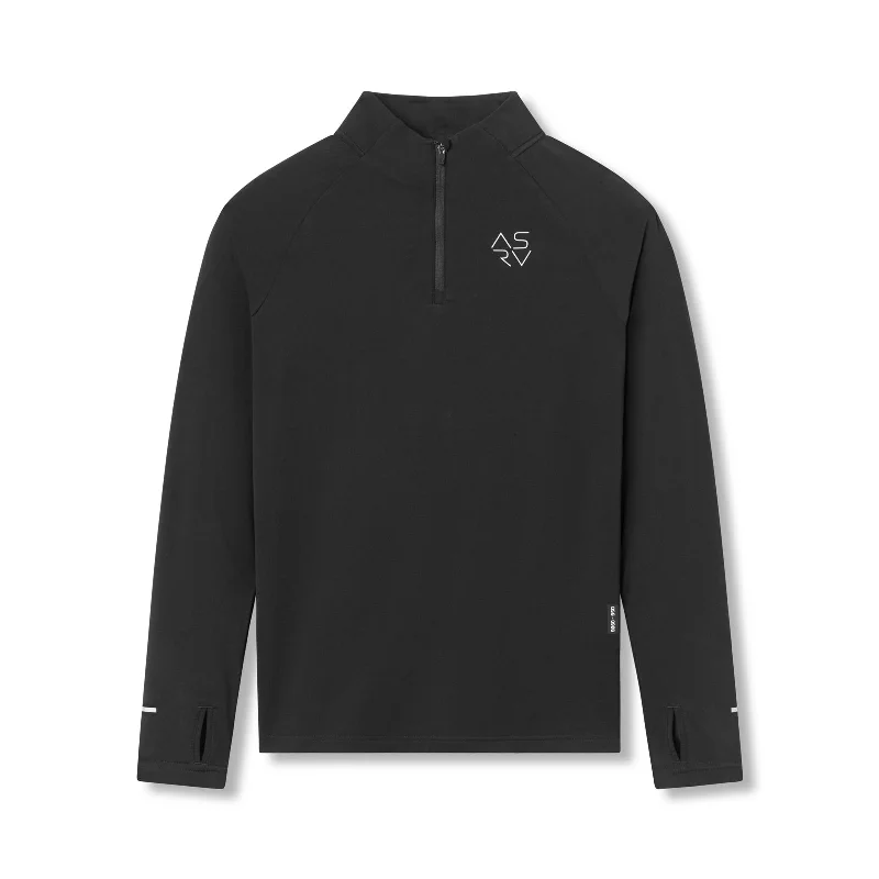 Men's Shirts with Barrel Cuffs0906. Thermal Training Quarter Zip - Black "Cyber"