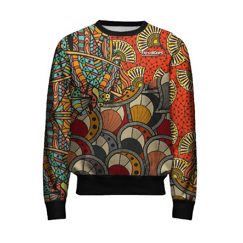 Sports-Inspired High-Performance Men's SportswearAfrican Pattern Sweatshirt