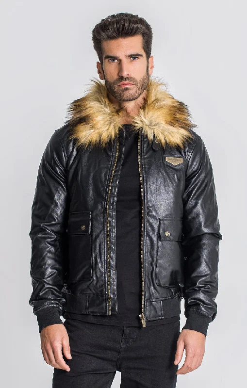 Men's Coats with Quick-Dry FabricBlack Racer Jacket