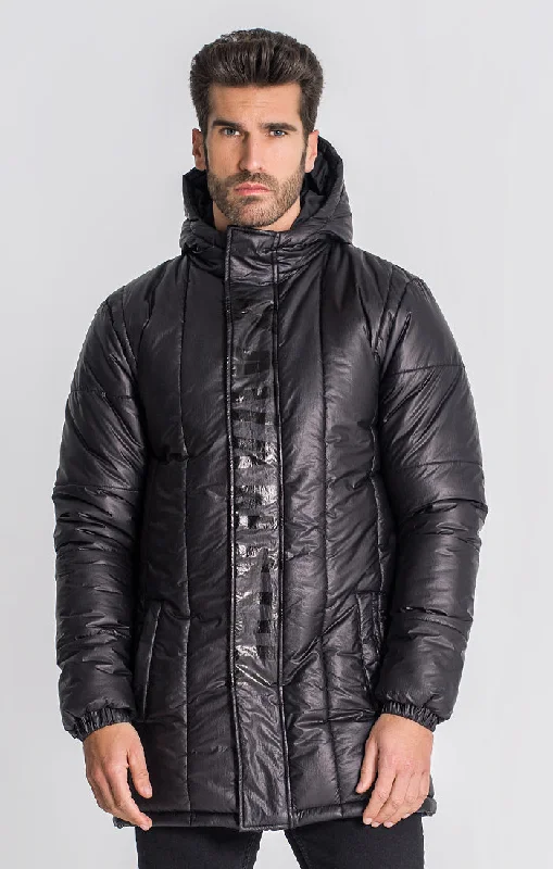 Best Men's Leather CoatsBlack Lunar Puffer Coat