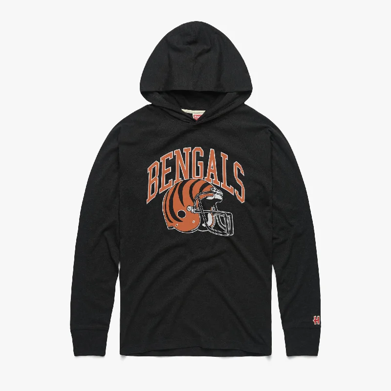 Men's Shirts with French CuffsCincinnati Bengals Helmet Lightweight Hoodie