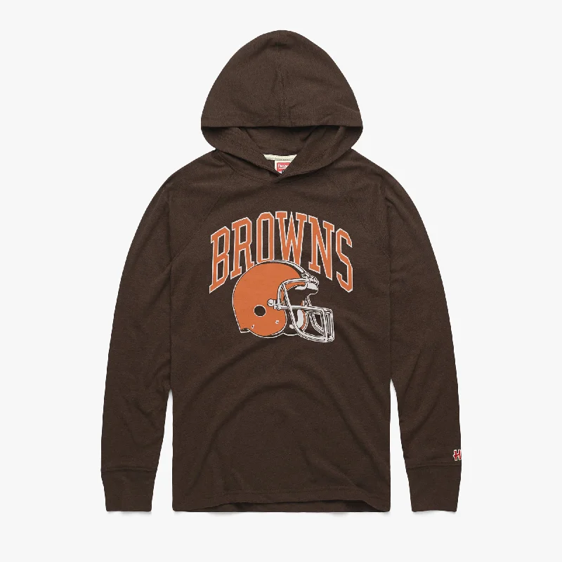 Men's Sleeveless TopsCleveland Browns Helmet Retro Lightweight Hoodie