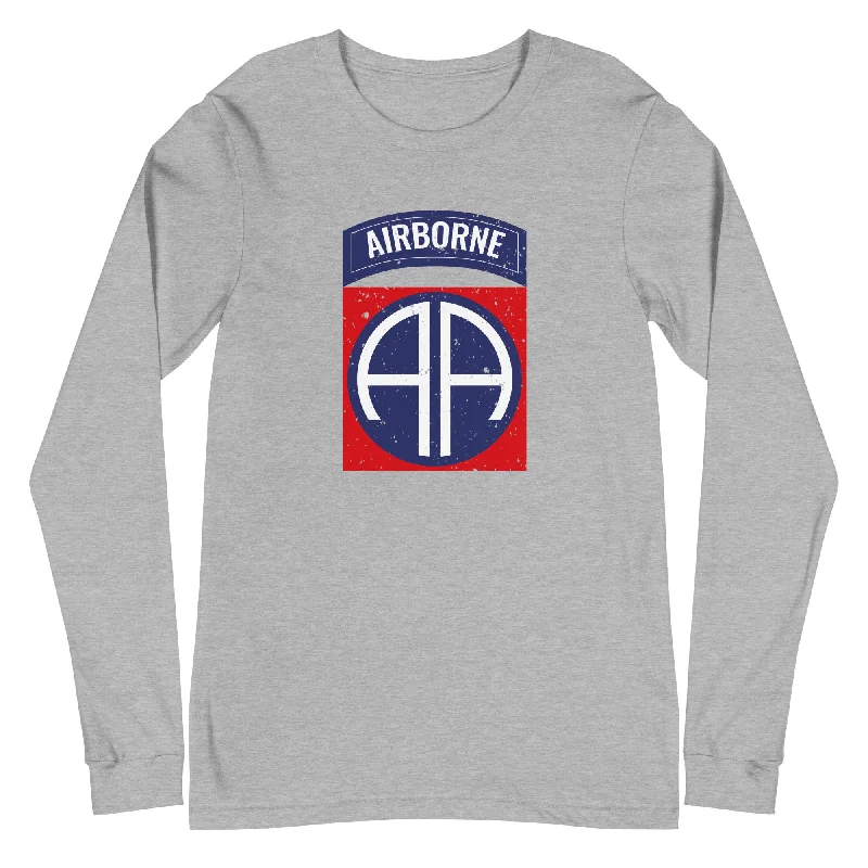 Men's Shirts with High Necks82nd Airborne Long Sleeve