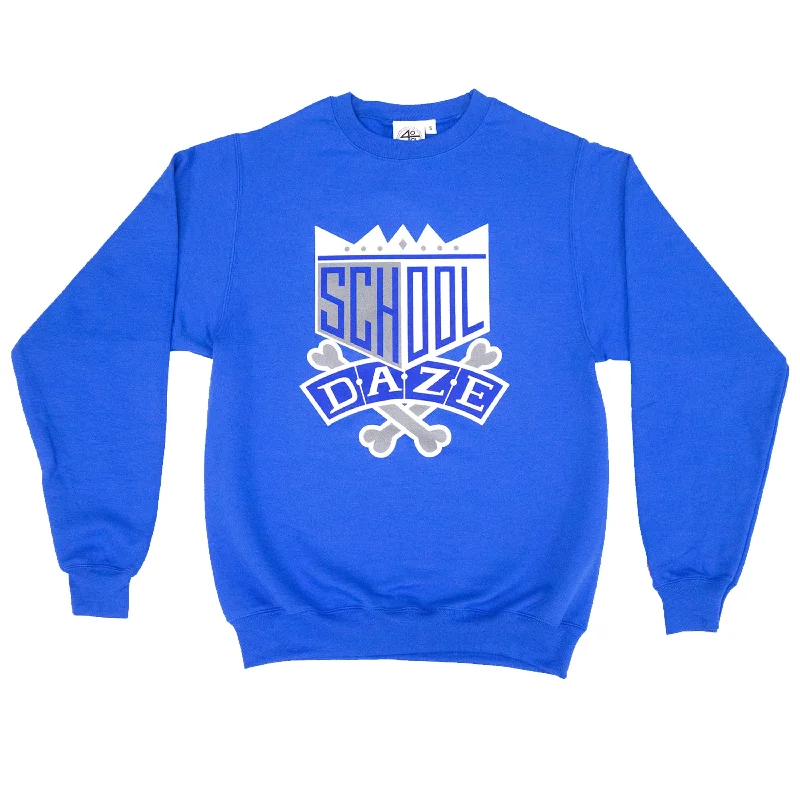 Basketball-Inspired Men's SportswearSchool Daze Crew Neck Sweatshirt - Royal/Grey/White