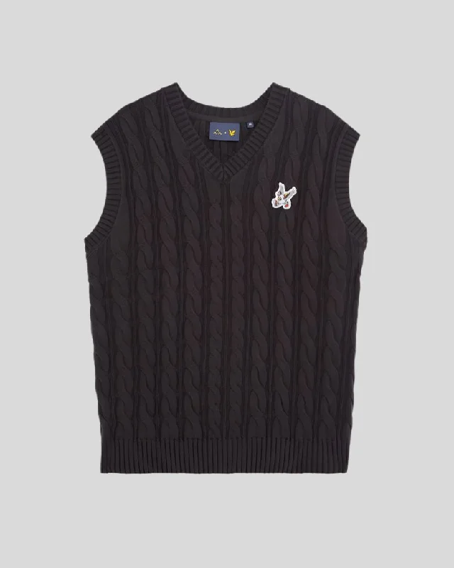 Thermal and Moisture-Wicking Men's SportswearFriends of Feathers Cable Knitted Tank Top