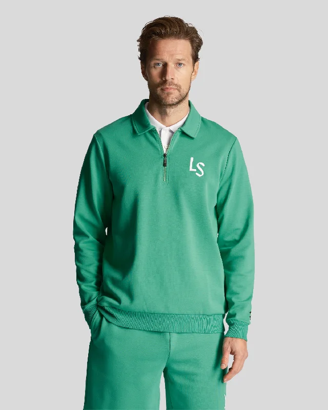 Ergonomic Men's SportswearGolf LS Logo 1/4 Zip Sweatshirt