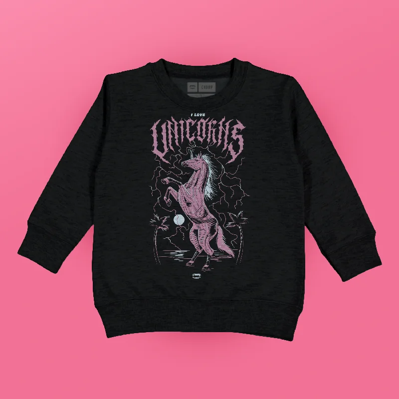 Gym-Ready Men's SportswearI Love Unicorns Sweatshirt