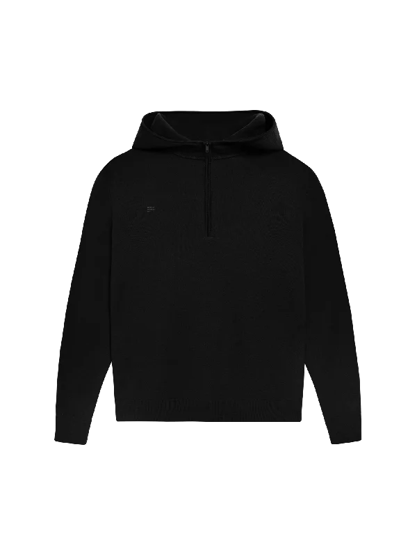 Designer Men's SportswearMens DNA Regenerative Merino Wool Hoodie—black