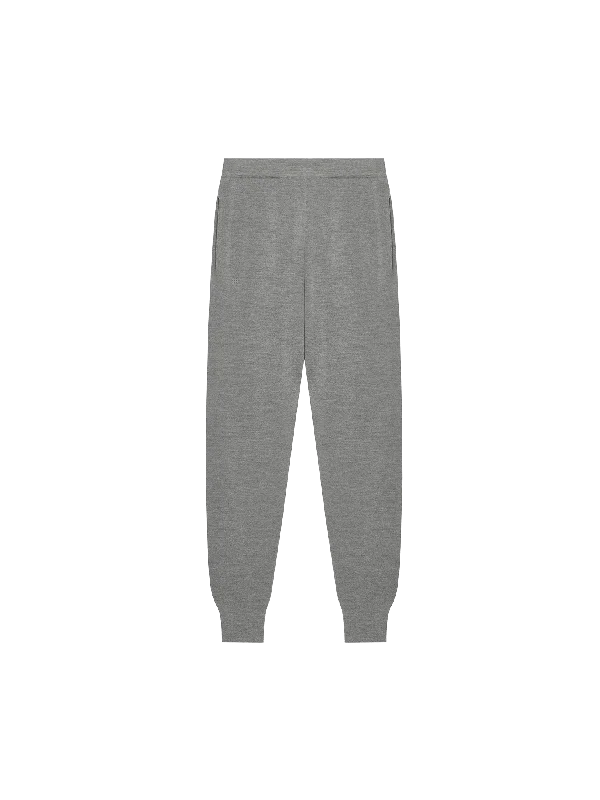 Odor-Control Men's SportswearMens DNA Regenerative Merino Wool Track Pants—grey marl