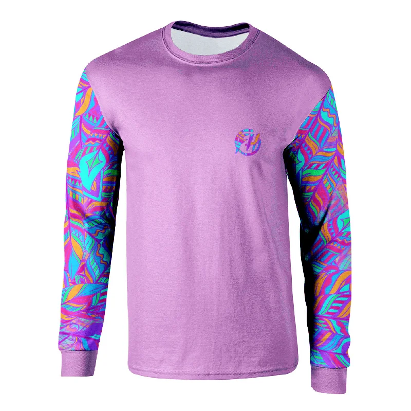 Men's Shirts for CampingNeon Feathers Long Sleeve Shirt