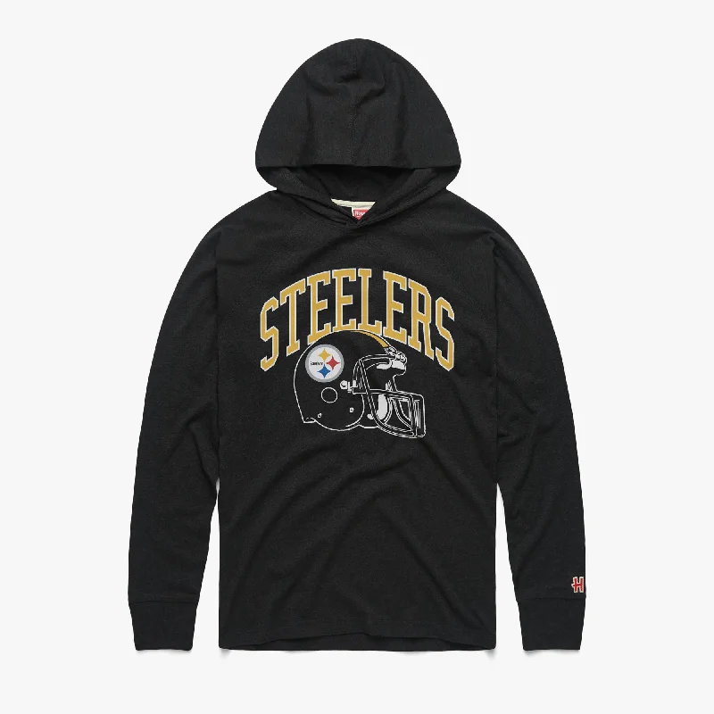 Men's Shirts with Button-Down CollarsPittsburgh Steelers Helmet Lightweight Hoodie