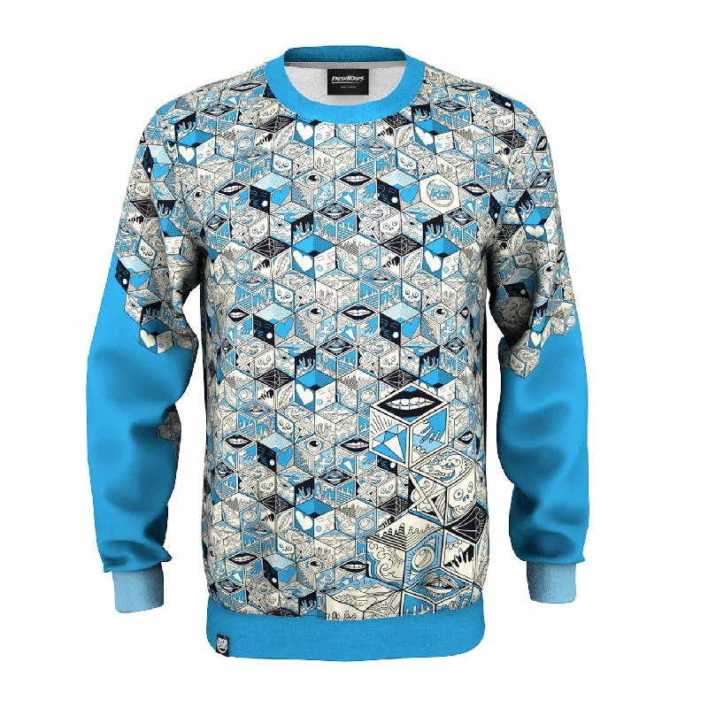 Stretchable Men's SportswearPop Up Cube Sweatshirt