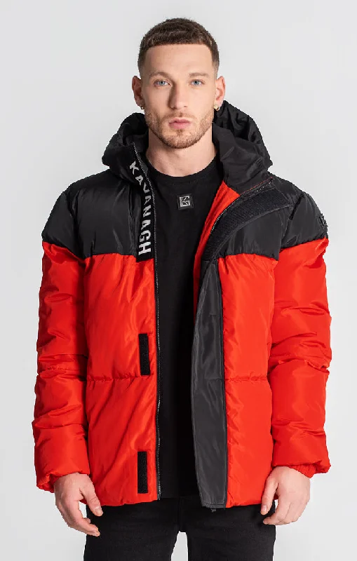 Men's Coats with VentilationRed Sauce Puffer Jacket