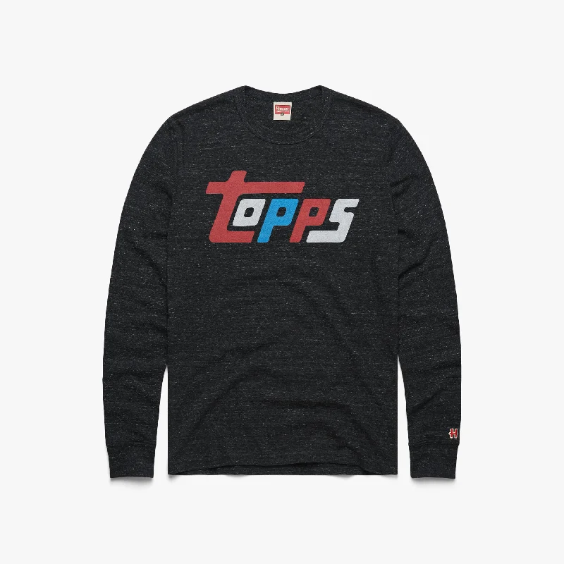 Men's Shirts with Roll-Up SleevesTopps 1981 Long Sleeve Tee