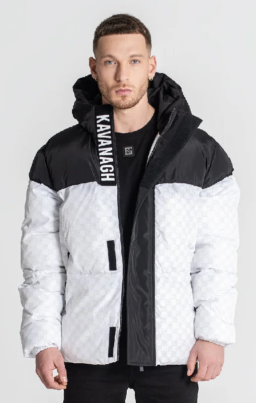 Men's Coats with Quilted LiningWhite Clone Puffer Jacket