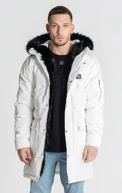 Comfortable Men's ParkasWhite Core Coat