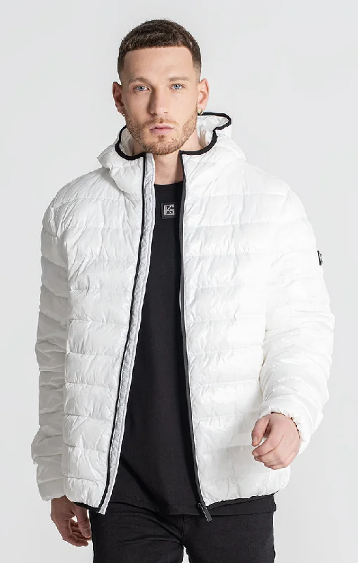 Men's Coats with Modern CutsWhite Team Puffer Jacket